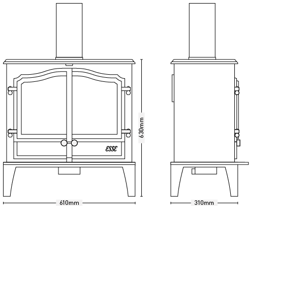 The ESSE 100 Double Door: A Traditional Multifuel Stove