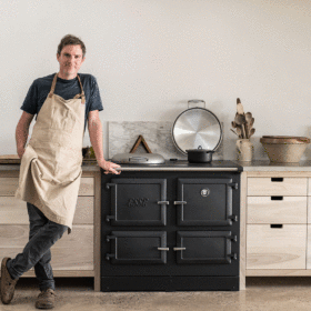 Gill meller standing in front of his ESSE 1000 T range cooker