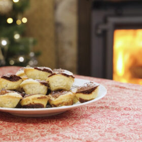 ESSE baked Pecan and date tarts with cream cheese pastry